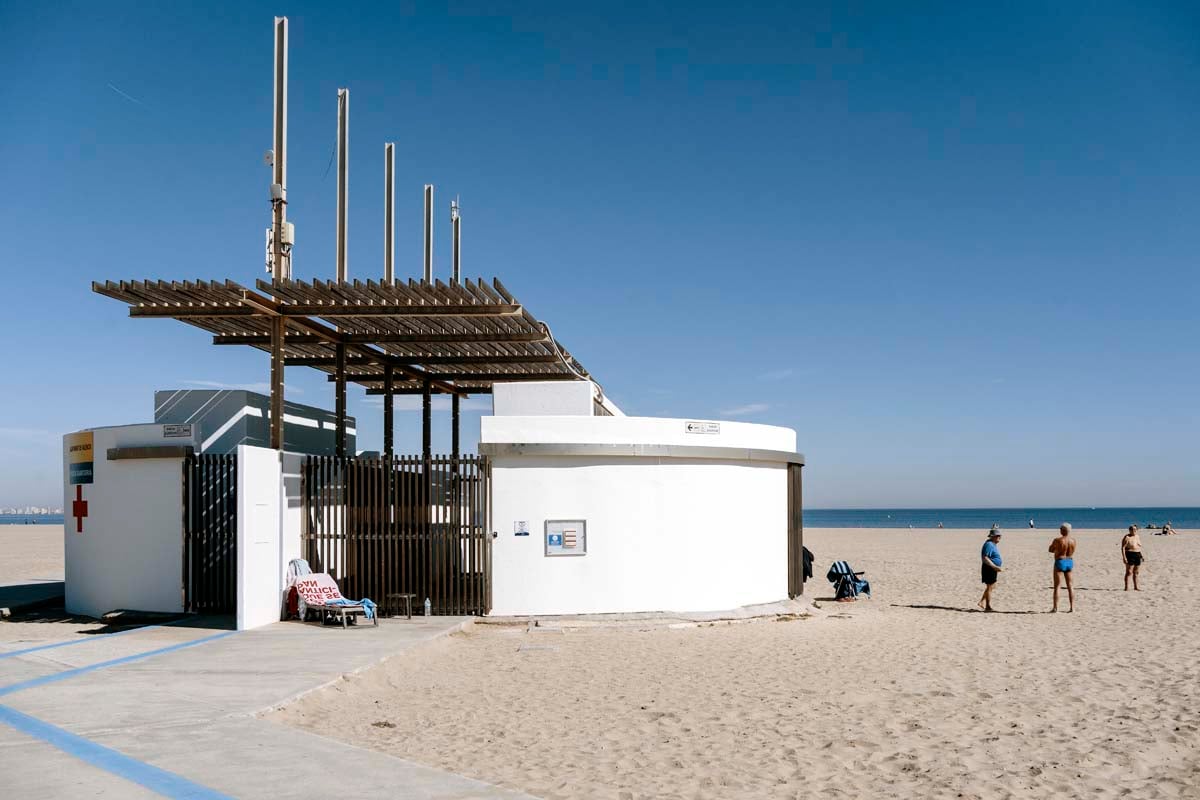 Foto vom Strand von Malvarrosa